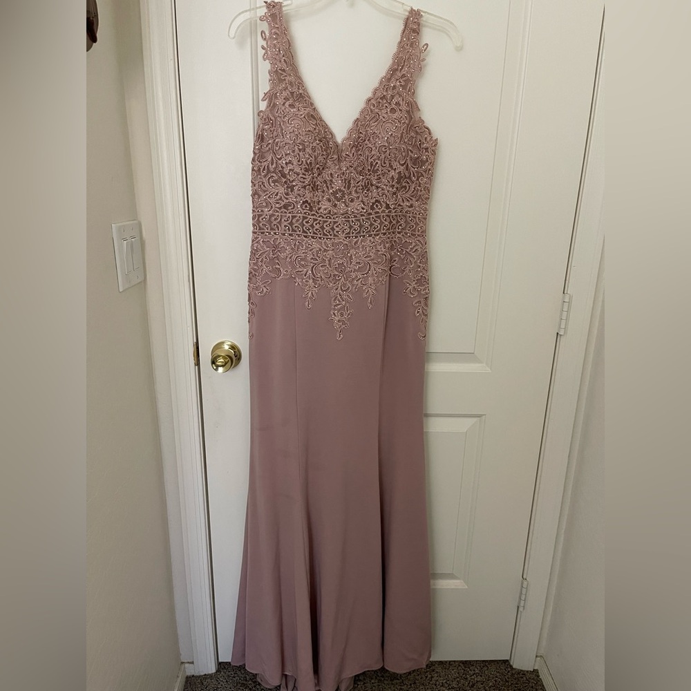 Beautiful blush pink bridesmaids dress